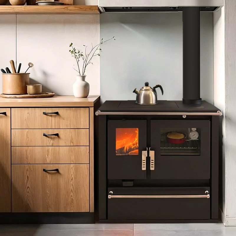 ETNA Mervio XL Inox Holzofen - 7,7 kW, Edelstahlofen für effizientes Heizen